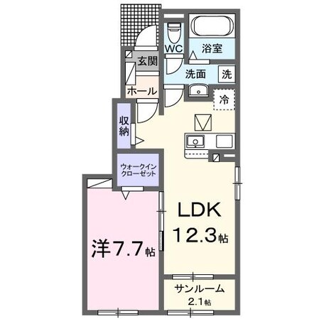 リスタリア西平原Ａの物件間取画像